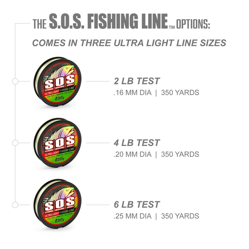 Leland's Lures Trout Magnet S.O.S. Fishing Line, Fishing Equipment and