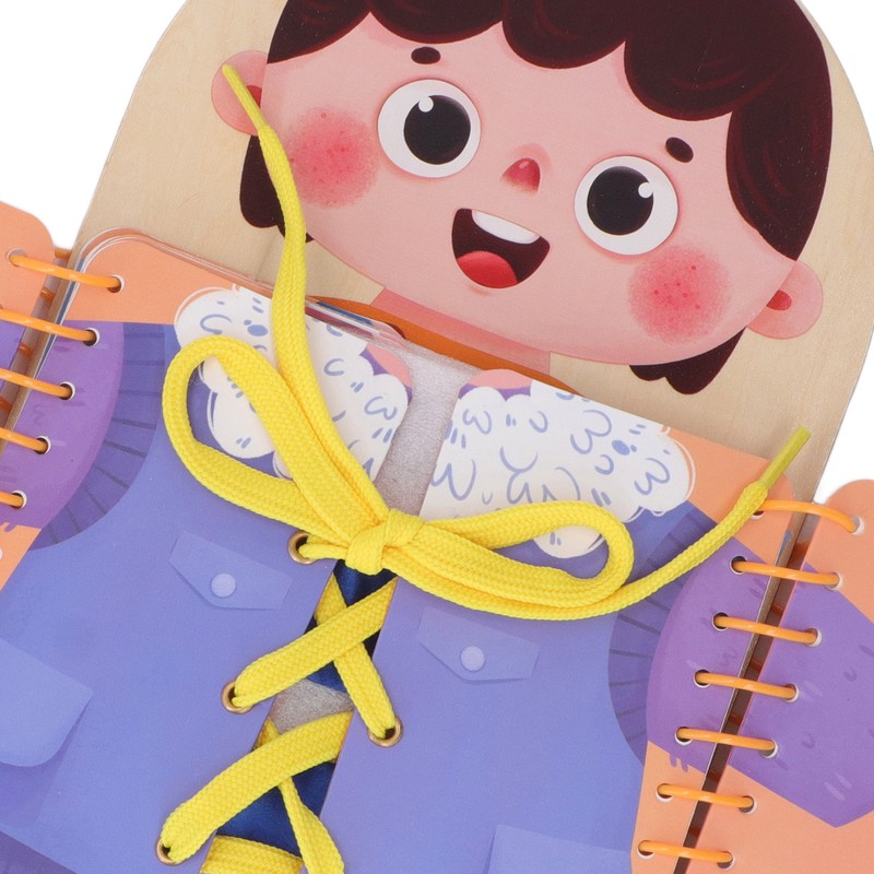 Learning to Dress Board Wooden Early Learning Basic Life Skills