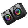 TEHAUX 1Pair Gaming Speakers with Subwoofer USB Wired Desktop Soundbox