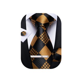 DiBanGu Necktie, Striped Necktie, Handkerchief, Cufflinks, Tie Pin Set, Wedding, Business, School Entrance Ceremony, Graduation, Year End Party