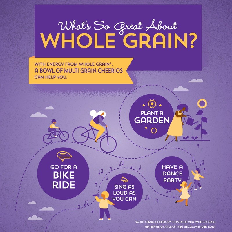 Multi Grain Cheerios, Heart Healthy Breakfast Cereal, Large Size, 12