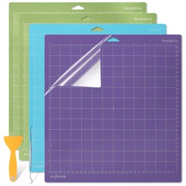 ShipeeKin Cutting Mat Plotter, 30.5 x 30.5 cm (12 x 12 Inch) Cutting Mat for Silhouette Portrait, Sticky Mat for Cricut Explore Air 2/Air/One Maker (Standard Strong LightGrip)