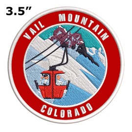 Vail Mountain, Colorado Ski Restort Mountain Embroidered Premium Patch DIY Iron-on or Sew-on Decorative Badge Emblem Vacation Souvenir Travel Gear Clothes Appliques