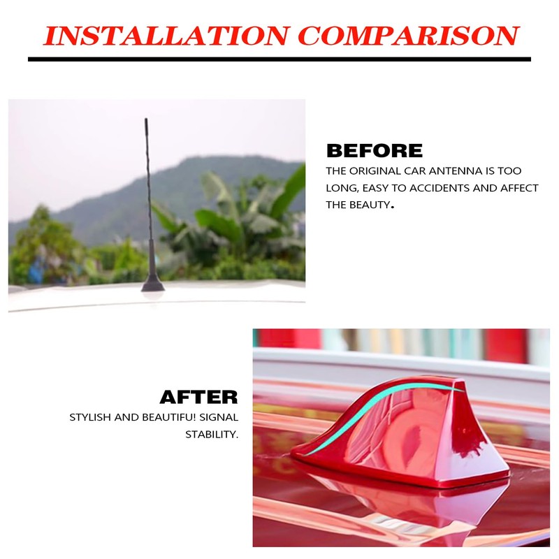 Universal Car Shark Fin Antenna, Car Radio Antenna Replacement Universal