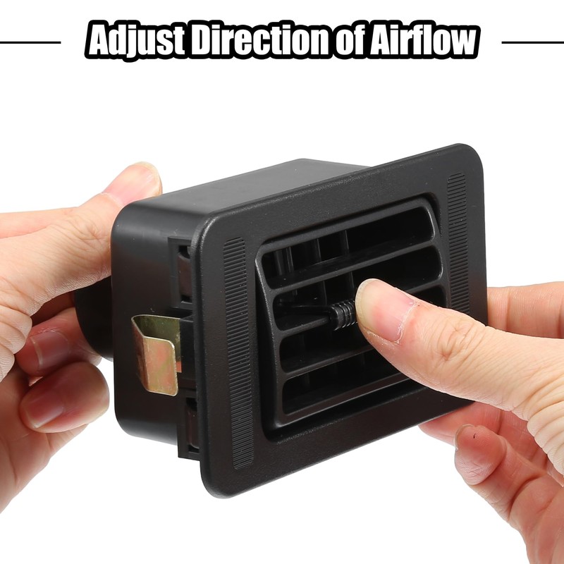 ACROPIX 12x7cm Rectangular Black AC Air Vent Fits RV Bus