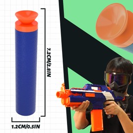 TORMEN Refill Suction Darts,Compatible for Nerf Elite Series Blasters Toy Guns-Blue 100Pcs