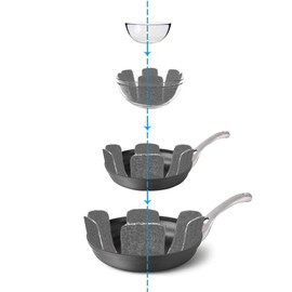 BOYAN Pot and Pan Protectors, Set of 12 and 3 Different Size, Cookware Dividers Pads/Stacking Pan Protectors/Pot Separators Pads for Protecting and Separating Pots Pans