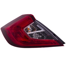 HEADLIGHTSDEPOT Body Mounted Tail Light Left Driver Compatible With Honda Civic 16-21 Sedan