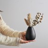 CEMABT Black Ceramic Vase Set - 4 Small Unique Vases