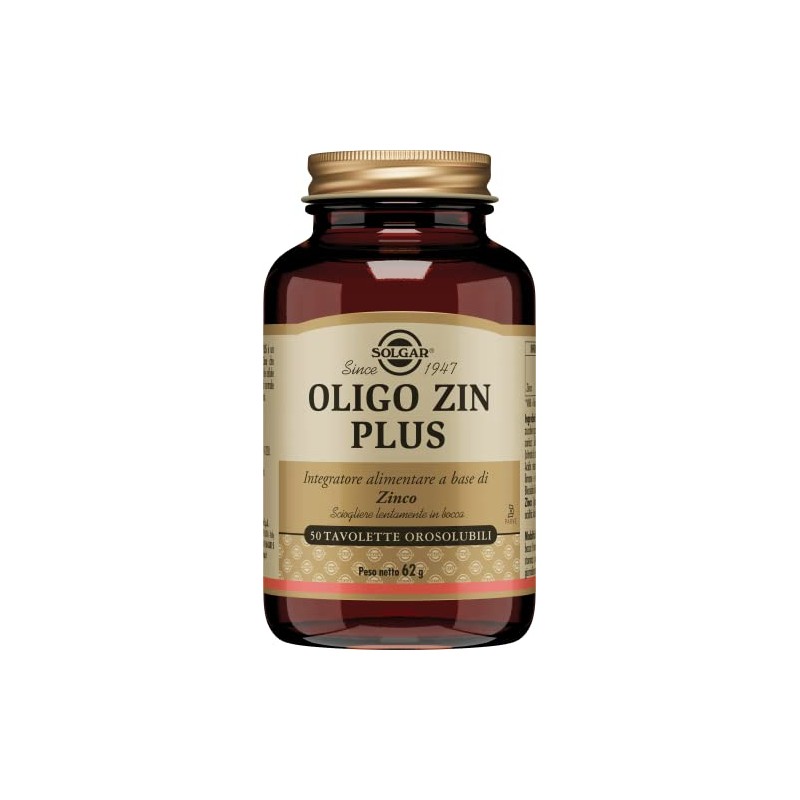 Solgar OLIGO ZIN PLUS – Zinco (gluconato + citrato) orosolubile
