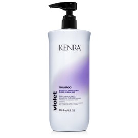 Kenra Violet Shampoo | Eliminates Brassy Tones | Purple Pigment + Deposit | Neutralizes Yellow | Moisturizes Processed Hair | Enhances Vibrancy of Blonde or Gray Hair | Color Safe | 33.8 fl. oz.