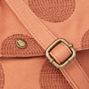 Tora Mini Shoulder Canvas Embroidery/Cow Leather, pale orange