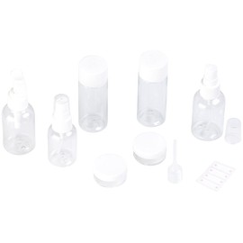 Sichler Beauty Travel Set: Travel Zipped Bag with 7 Containers for Cabin Luggage (Travel Bottle Sets)