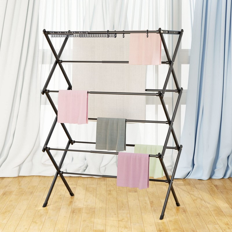 KeingGcopr Clothes Drying Rack Household Indoor, Foldable Drying Rack Clothing