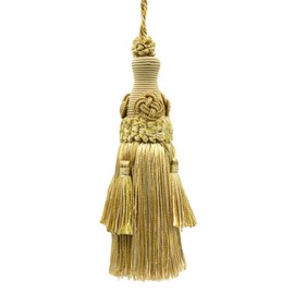 DÉCOPRO Decorative 6 inch Key Tassel / Gold Multi / Baroque Collection Style# BKT Color: Gold Multi - 8633