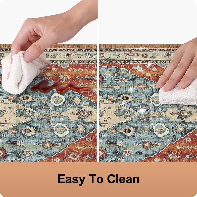 Collive Boho Cushioned Kitchen Mat, Comfort Anti Fatigue Mats for
