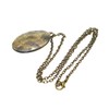 SAFIGLE Elegant Oval Photo Case Pendant Necklace Antique Floral Design