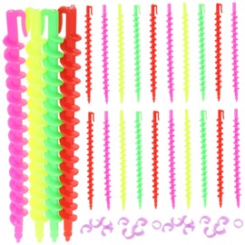 IWOWHERO 26pcs Cold Stamping Bar Curling Rollers Hair Perm Rods Spiral Rods for Women Long Short Hair