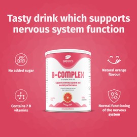 Nature's Finest by Nutrisslim B - Complex Vitamins from B Group with Many Different Important Roles in The Body Contains 7 B-Vitamins for Normal Nerve Functions and Energy-Yielding Metabolism