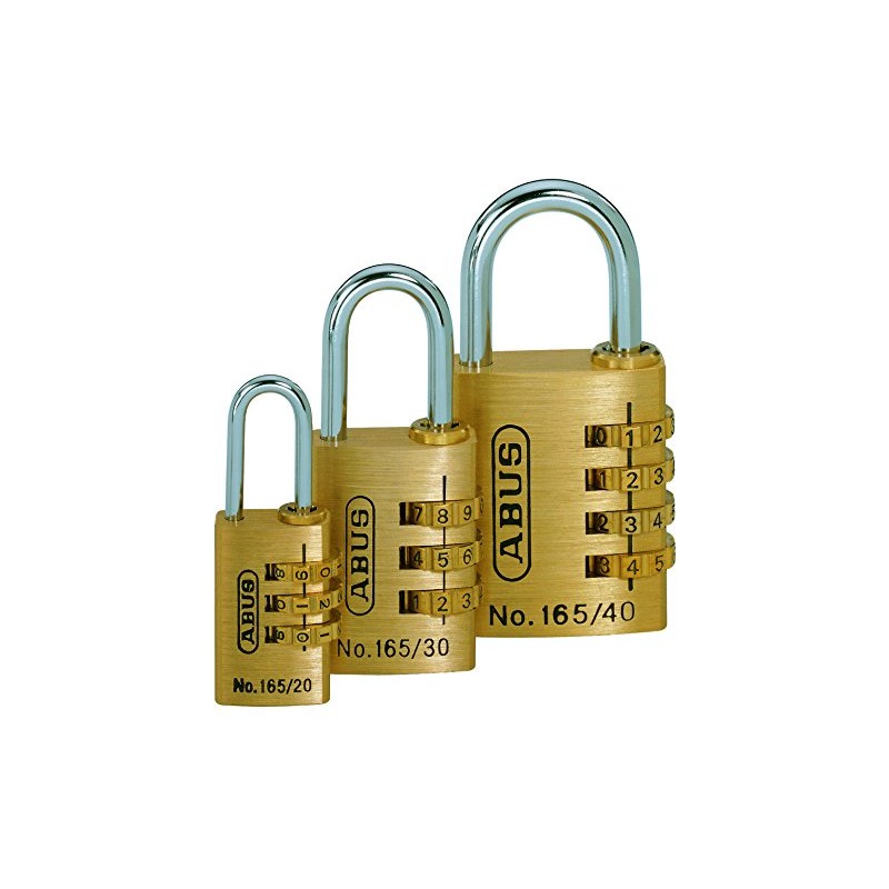 ABUS Combination Lock 165/20 - Brass Padlock - with Individually