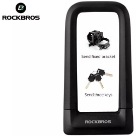 RockBros NEW ROCKBROS Bike Anti-theft U Lock Anti-hydraulic High-strength Double Lock
