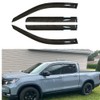 Wensdy 4pcs Outside-Mount Side Window Visor Wind Vent Deflector，Dark Smoke