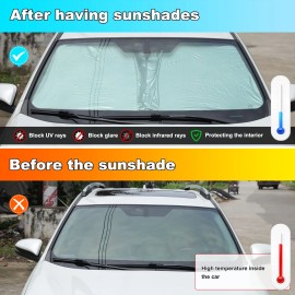 MXauto-2024 For Toyota RAV4 2016 Front Windshield Sunshade UV Block Visor Cover Trim