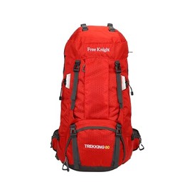 free knight 60L Waterproof Hiking Camping Backpack with Rain Cover, Large Outdoor Sport Travel Daypack Rucksack for Climbing (Red)
