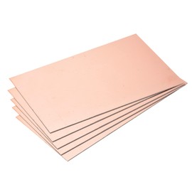 MECCANIXITY PCB Copper Clad Board Laminate 150mm x 100mm x 1mm FR4 Glass Fiber Single-Sided for Circuit Projects, Pack of 5