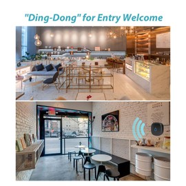 METAK Door Chime, Wireless Door Open Contact Sensor Alarm with 500 FT Range, 58 Chimes and 5 Volume Levels for Business/Store/Home/Office When Entering, 4 Transmitters + 2 Plug-in Receivers