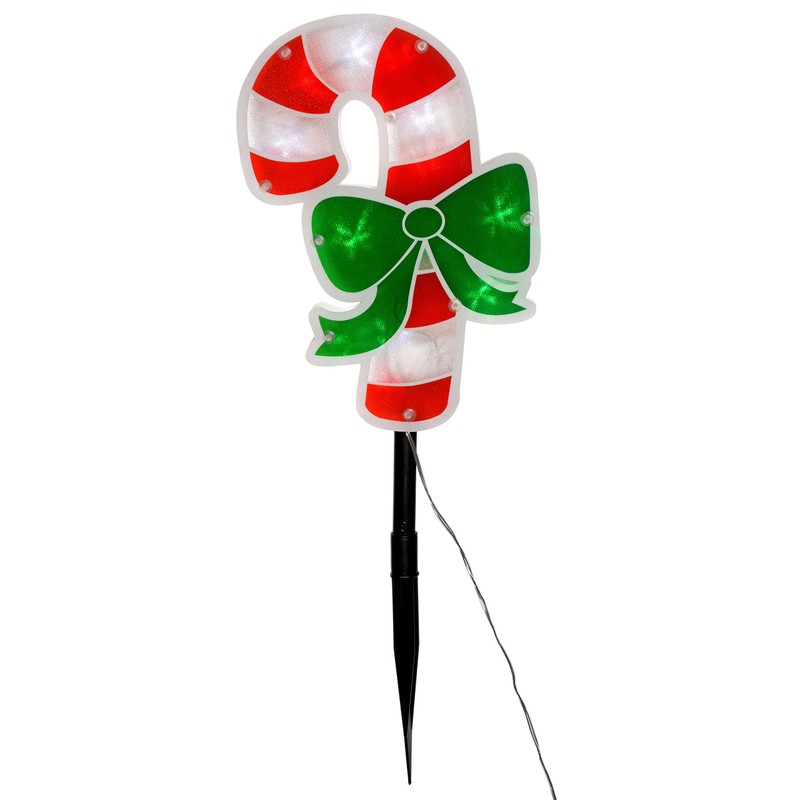WeRChristmas Candy Cane Pathway Christmas Lights Double Sided, 24 cm