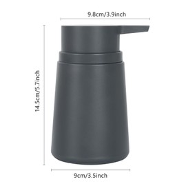 Topsky Soap Dispenser with Plastic Pump, 320ml Liquid Hand Soap Dispenser, Rustproof Pump for Kitchen & Bathroom, Great for Lotions, Essential Oil, Liquid Soaps, 2 Pack (Grey)