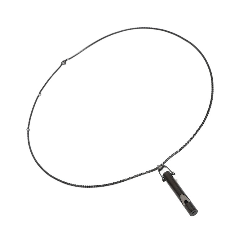 Whistle Pedant Necklace Reduce Anxiety Cylindrical Deep Breathing Stress Relief