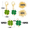 BOFUNX Pack of 30 Lucky Charm Pendants Mini Clover Leaf