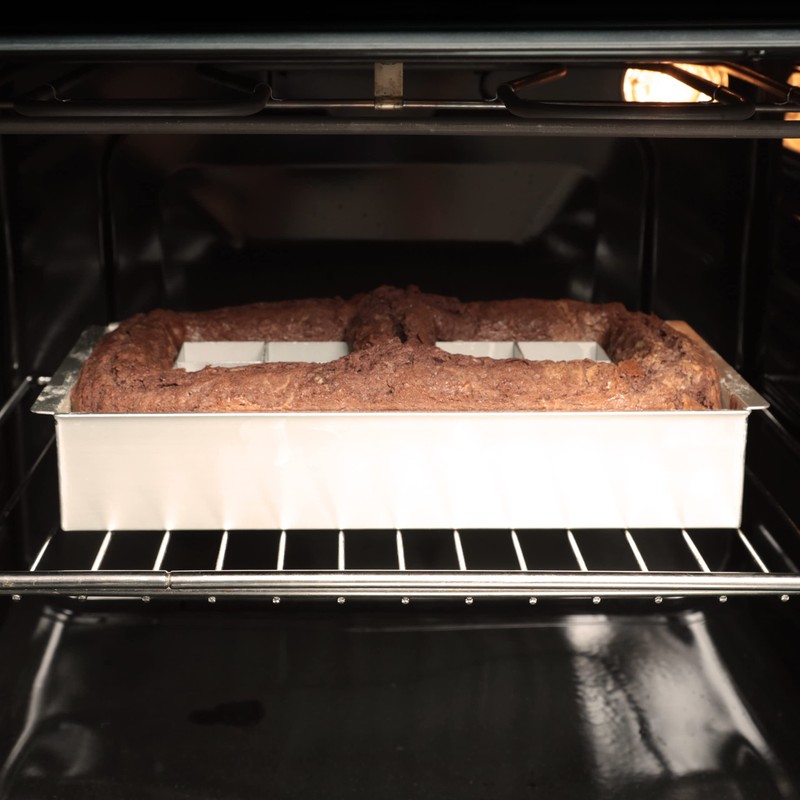 Relaxdays Backform Zahlen & Buchstaben, Aluminium, verstellbare Kuchenform, BxT: 31,5