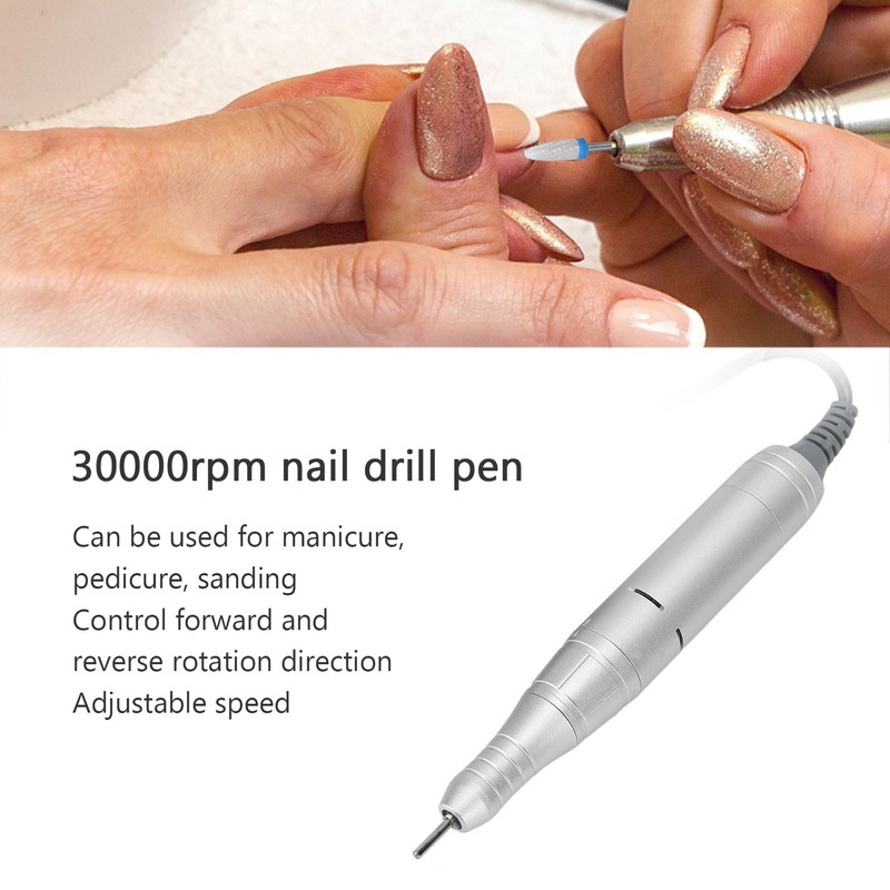 LCD Nail Drill Machine Portable USB Charging Adjustable Electric Nail