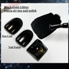 Black Gold Glitter Nail Polish, Quick Dry Shimmer Nail Lacquer