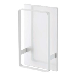 Yamazaki 5395 Easy Drying Magnetic Bathtub Lid Stand, Color: White, Size: W x D x H: 4.7 x 2.0 x 7.9 inches (12 x 5 x 20 cm), Floating Tower Type, Can Hold Shutter Type Lids