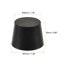 sourcing map Pack of 10 Conical Rubber Caps 10 mm to 37 mm for Laboratory Home Black