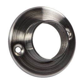 Gedotec Wardrobe Rail Bearing Stainless Steel Matt Brushed | Pack of 2 Rod Brackets - Cupboard Rail Holder Diameter 25 mm | Attachment for Retrofitting in Wardrobe | Clothes Rail Holder - Wardrobe