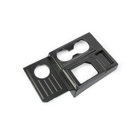 Carbon Fiber Center Console Gear Shift Box Water Cup Panel Cover Trim for Toyota Tundra 2014-2021