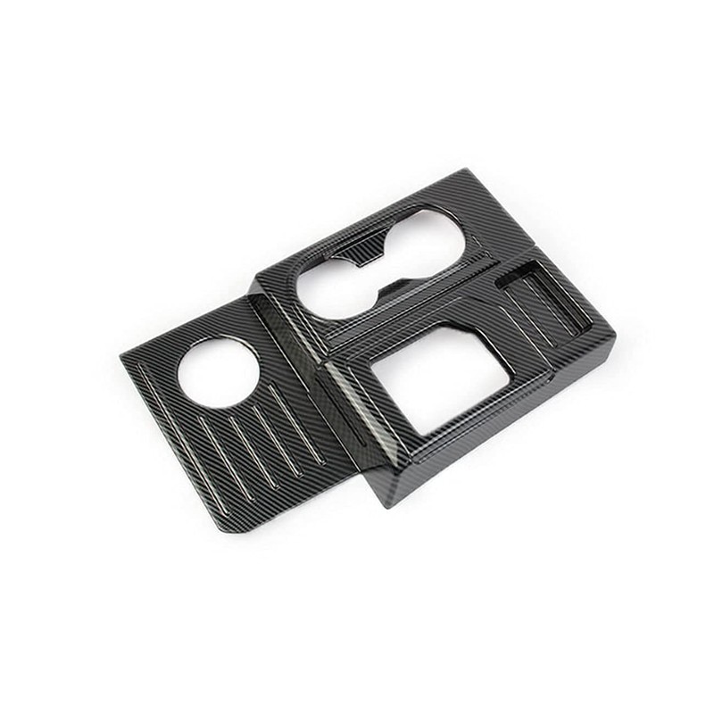 Carbon Fiber Center Console Gear Shift Box Water Cup Panel