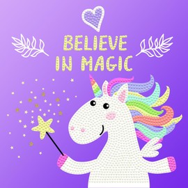 DIAMOND DOTZ ® - Believe in Magic Dotz Box, Partial Drill, Round Dotz, Diamond Painting Kits, Diamond Art Kits for Adults, Gem Art, Diamond Art, Diamond Dotz Kits, 8.7"x8.7"