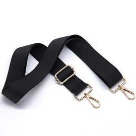 S&loyoe Purse Straps Replacement Crossbody Bag Strap Adjustable Wide Guitar Straps for Handbags 1.5inch (A Pure Black)