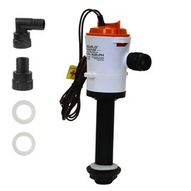 SEAFLO 04 Series 800 GPH Baitwell/Livewell Aerator Pump with Straight Intake, 12V DC, Saltwater/Freshwater, Replaceable Cartridge Motor, ¾" NPT Outlet, CE & Rohs Certified – 4-Year Warranty!