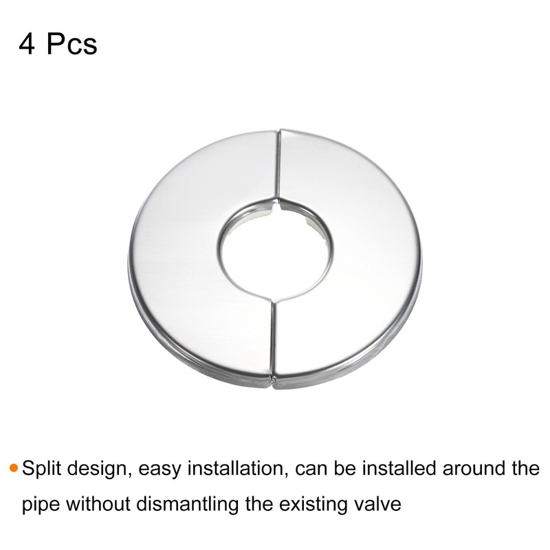 sourcing map Wall Split Flange, 2pcs 304 Stainless Steel Round