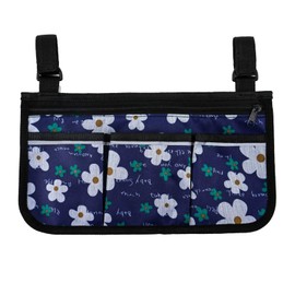 Wheelchair Bag with Pockets Reflective Strips Armrest Side Bag for Electric Wheelchair Mobility Scooter Walking Frame Storage Pouch