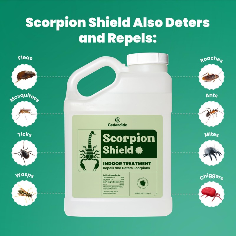 Cedarcide Scorpion Shield (Gallon) Indoor Cedar Oil Pest Control Spray