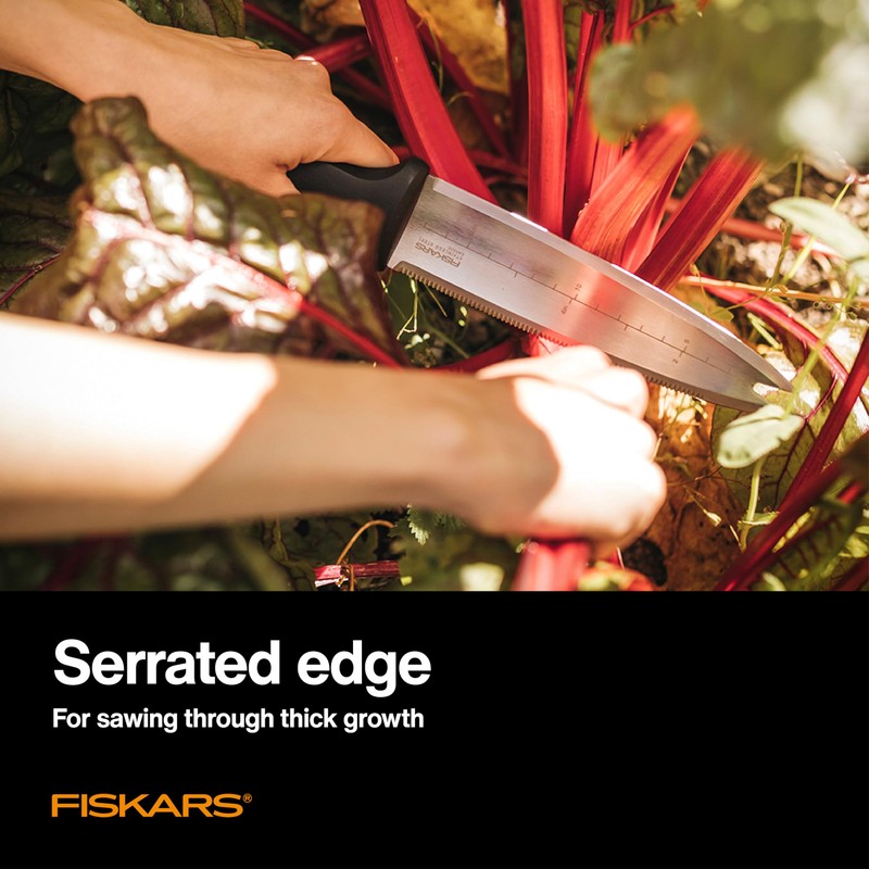 Fiskars Hori Hori Garden Knife with Sheath, Multi-Purpose Heavy Duty