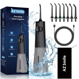 AZ Smile Portable Cordless Water Flosser Dental Oral Irrigator Teeth Cleaner